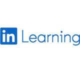 LnkedIn Learning logo in blue over white background
